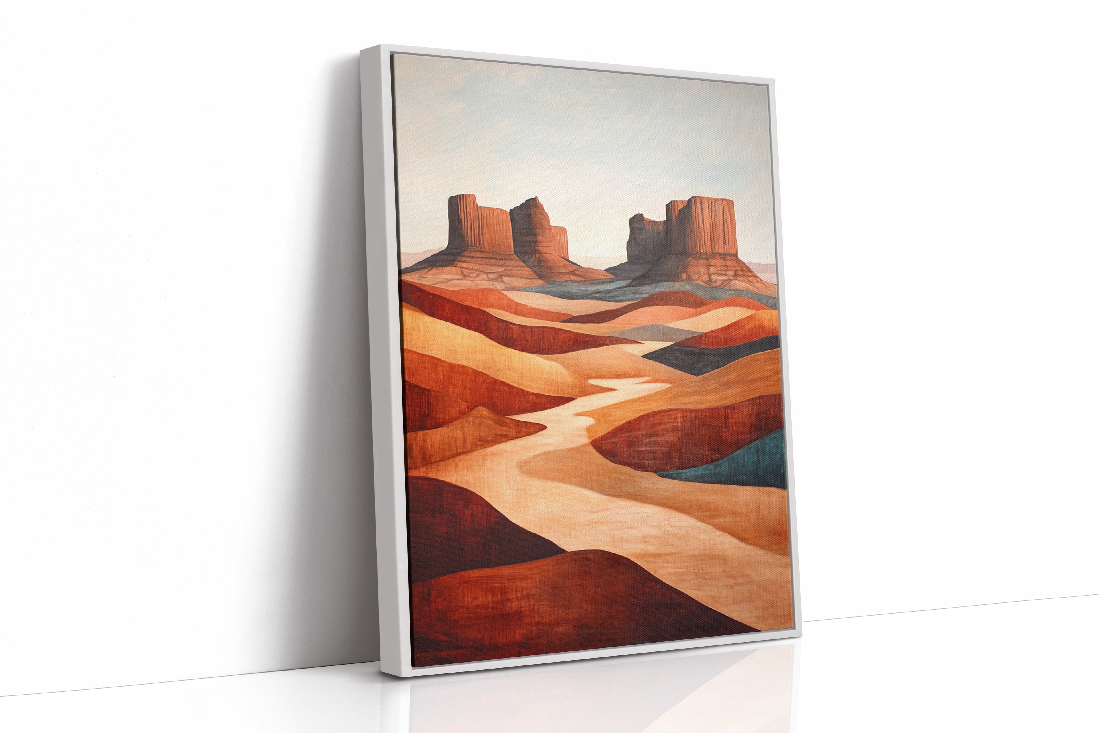 Abstract Desert Butte Canvas – Modern Southwest Wall Art