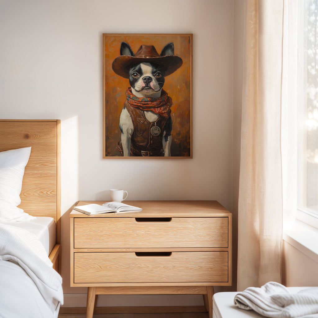 Boston Terrier Cowboy Deputy