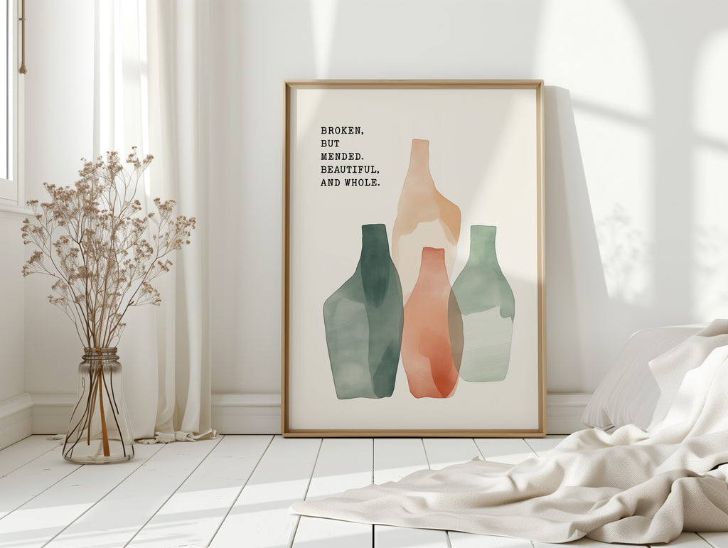 Broken Yet Beautiful Watercolor Vessels