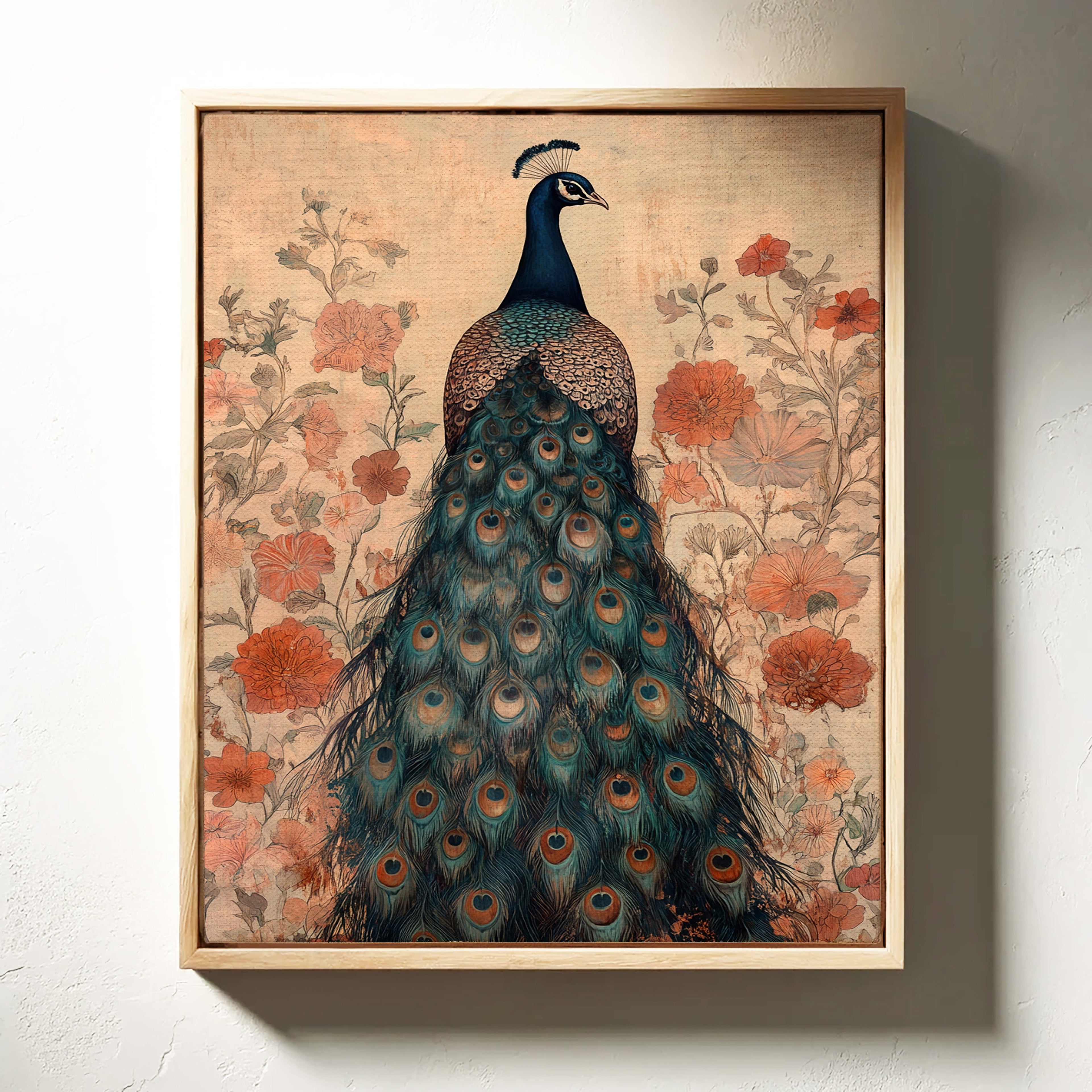 Antique Elegance with Scarlet Bloom